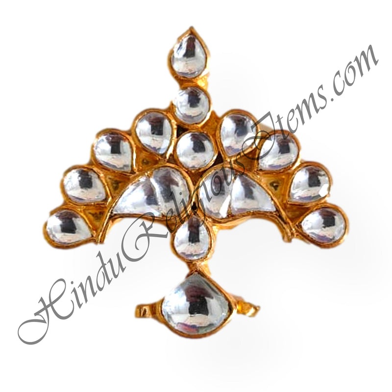 Premium Quality Kundan Mukut With Keri Shape