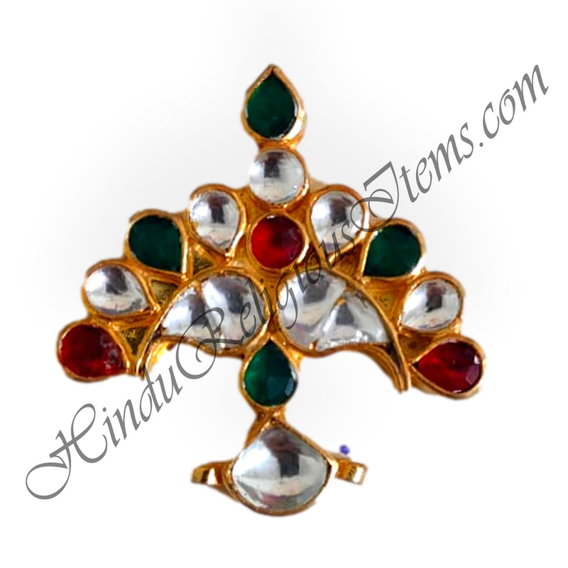 Premium Quality Kundan Mukut With Keri Shape