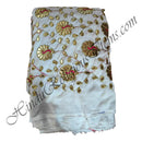 Makhmal(Velvet) With Peacock Gota Patti Work Fabric/kapad [MPGP]