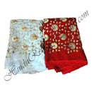 Makhmal(Velvet) With Peacock Gota Patti Work Fabric/kapad [MPGP]