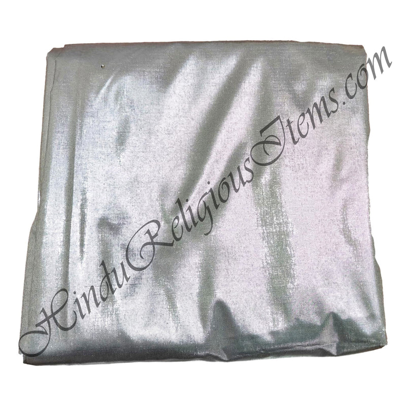 Satin Golden & Silver Jhari Print Fabric/Kapad [SGSJ]