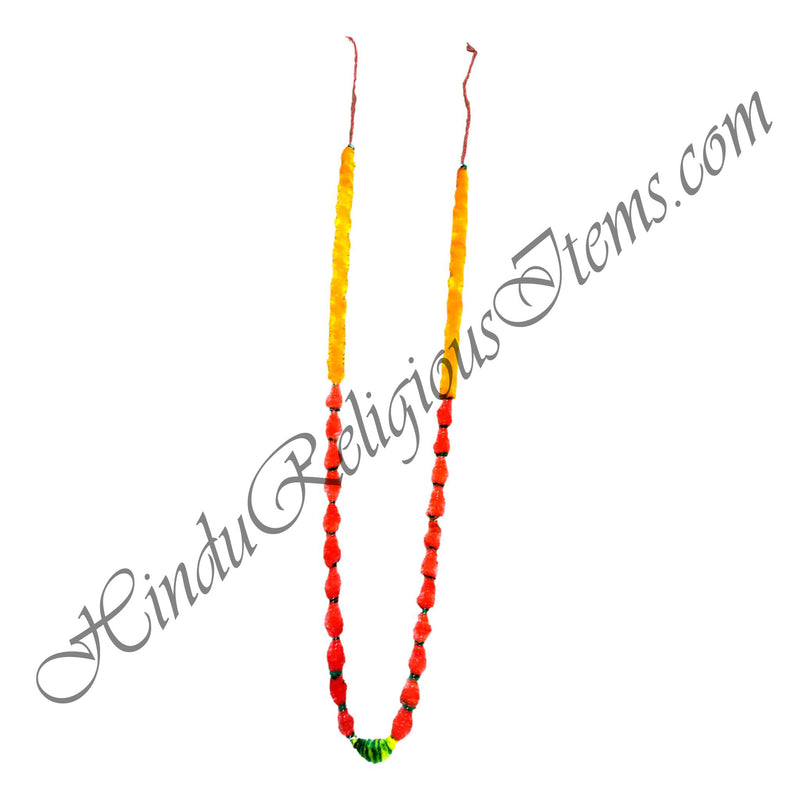 Orange Van Mala With Red Kamal Pavitra Mala (OVRK3)