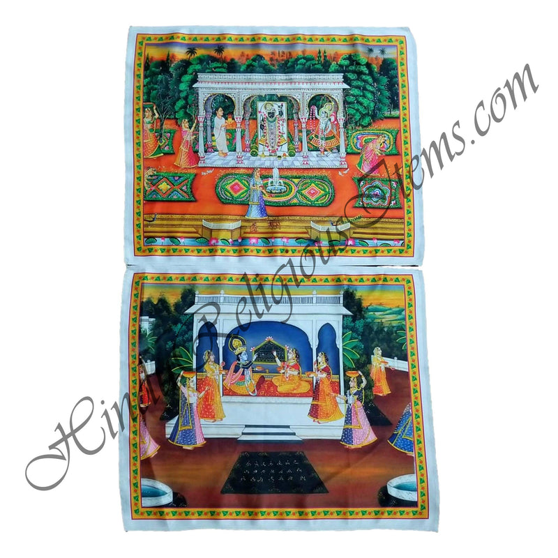 High Quality Satin Printed Pichwai (Backdrop) - Saanji