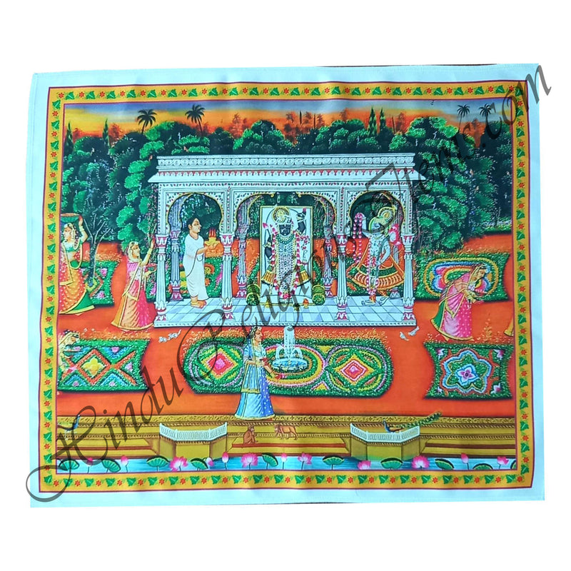 High Quality Satin Printed Pichwai (Backdrop) - Saanji