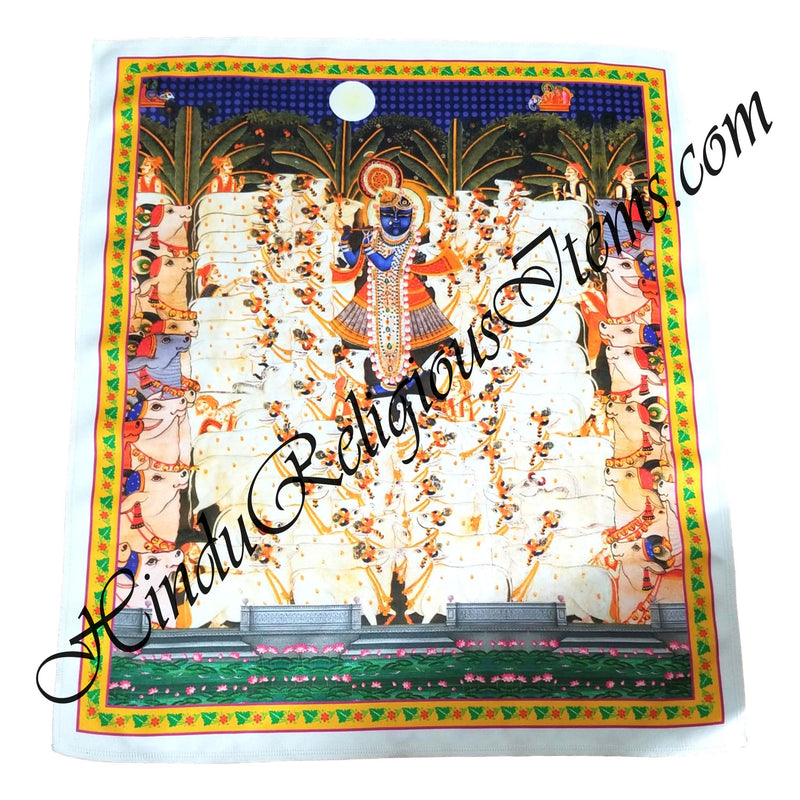 High Quality Satin Printed Pichwai (Backdrop)-Gaucharan Leela