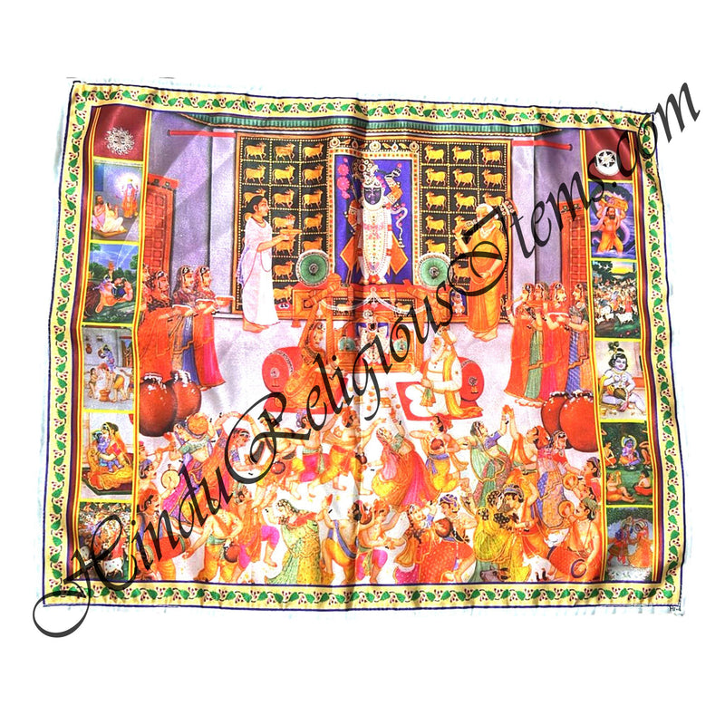 Standard Satin Printed Pichwai (Backdrop) - Vivah Khel