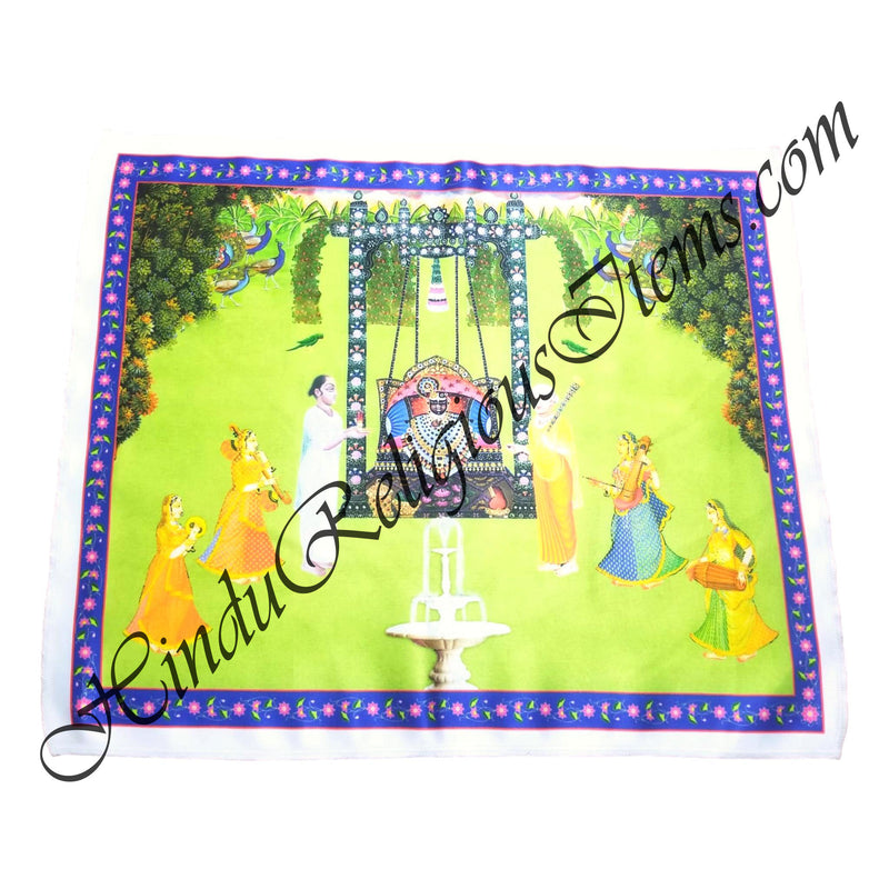 Premium Satin Printed Pichwai (Backdrop) -  Shravan Hindola Utsav