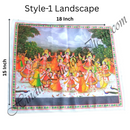 High Quality Satin Printed Pichwai (Backdrop)-Maharaas