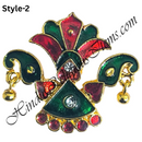 Golden Metal Meenakari Tipara