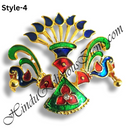 Golden Metal Meenakari Tipara