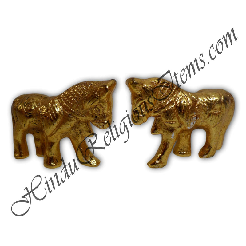 Golden Metal Khilona pair (Animal toys)