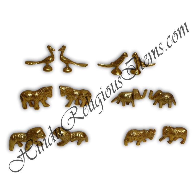 Golden Metal Khilona pair (Animal toys)