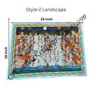 Premium Satin Printed Pichwai (Backdrop) - Shreenathji With Cow