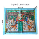 Premium Satin Printed Pichwai (Backdrop) - Shreenathji With Cow