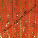 Saga Silk With Vel Sequence Tikki Work Fabric/ Kapad [SSVSW]