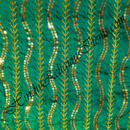 Saga Silk With Vel Sequence Tikki Work Fabric/ Kapad [SSVSW]