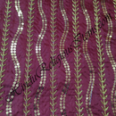 Saga Silk With Vel Sequence Tikki Work Fabric/ Kapad [SSVSW]