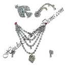 Premium Quality Silver Metal With Silver Nang(Diamond) Chitraji Mala Set
