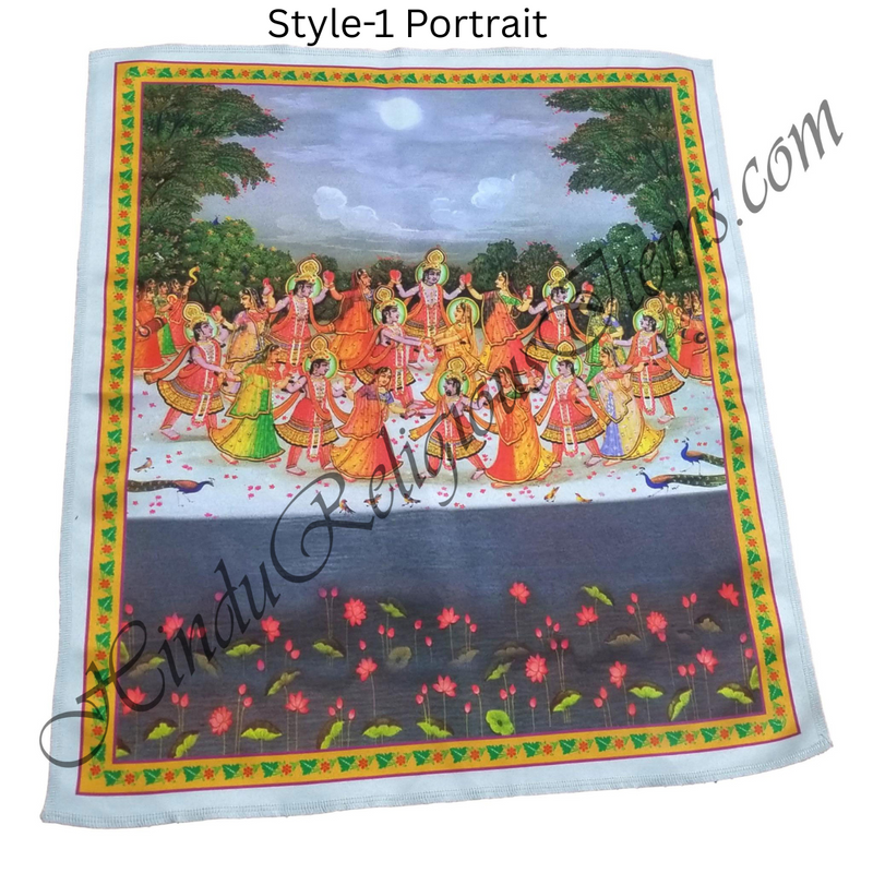 High Quality Satin Printed Pichwai (Backdrop)-Maharaas
