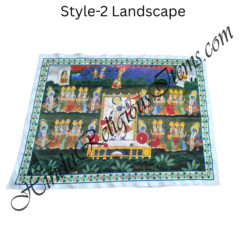 High Quality Satin Printed Pichwai (Backdrop) - Daan Leela