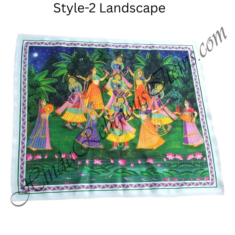 High Quality Satin Printed Pichwai (Backdrop)-Maharaas