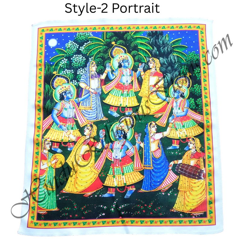 High Quality Satin Printed Pichwai (Backdrop)-Maharaas