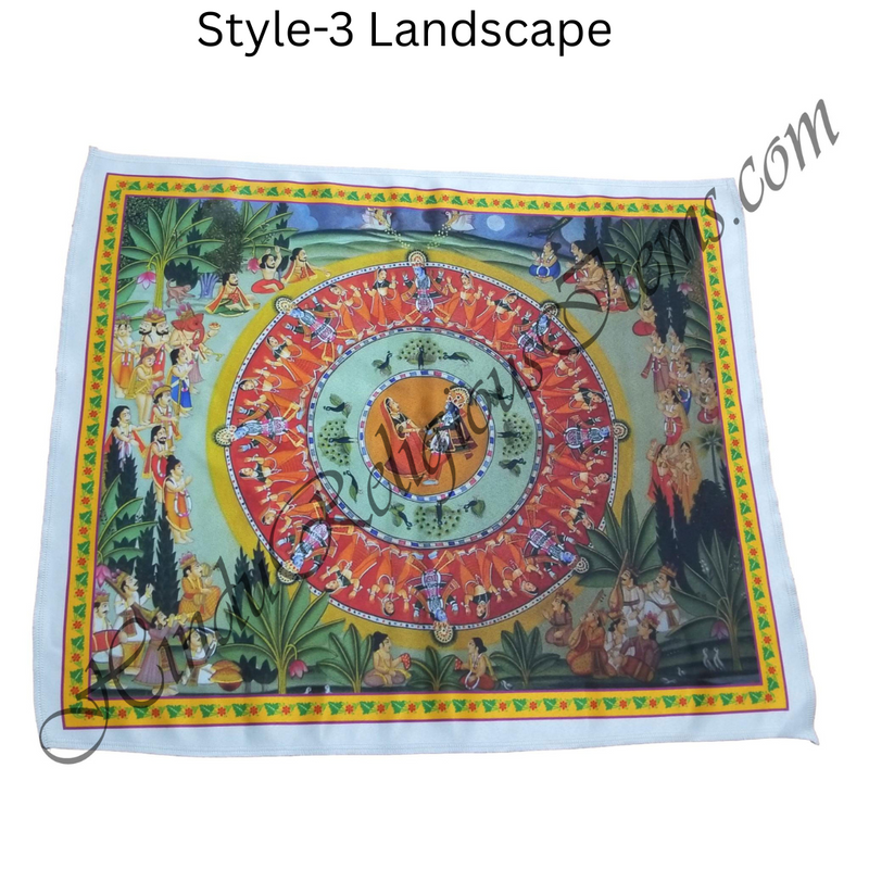 High Quality Satin Printed Pichwai (Backdrop)-Maharaas