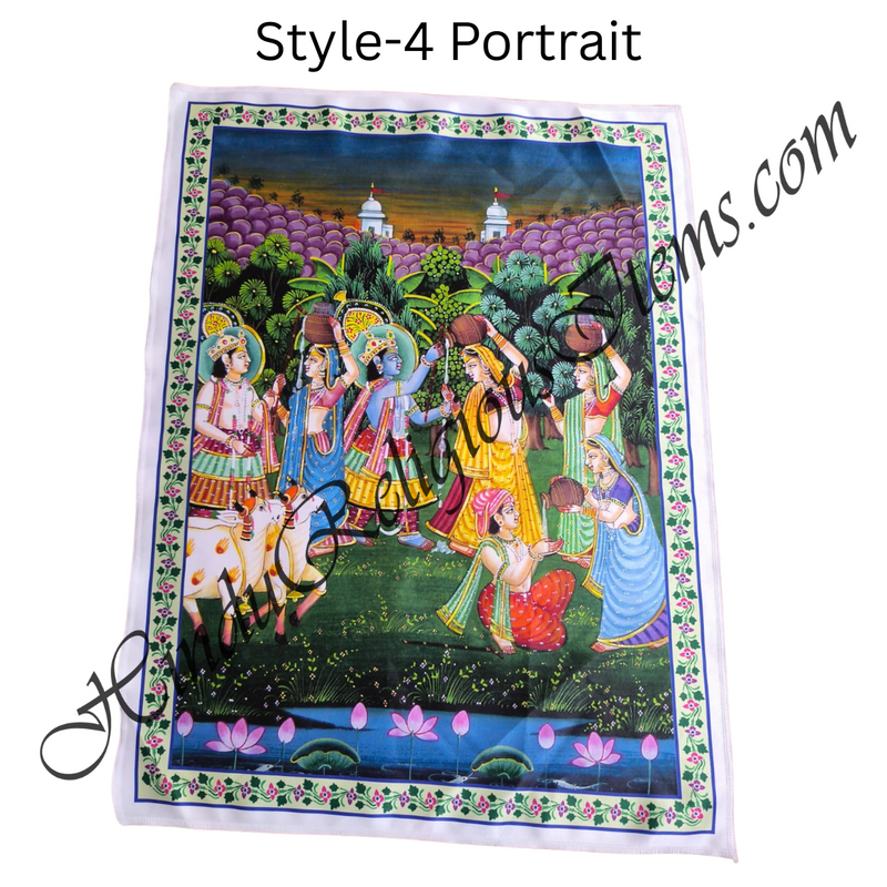 High Quality Satin Printed Pichwai (Backdrop) - Daan Leela