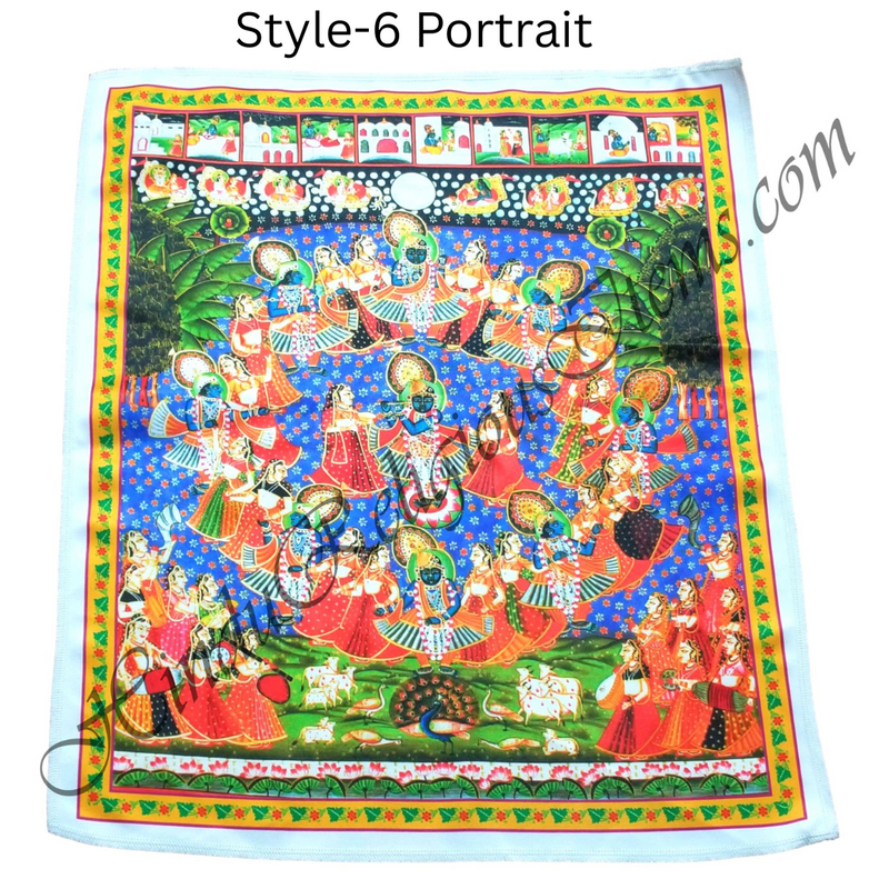 High Quality Satin Printed Pichwai (Backdrop)-Maharaas