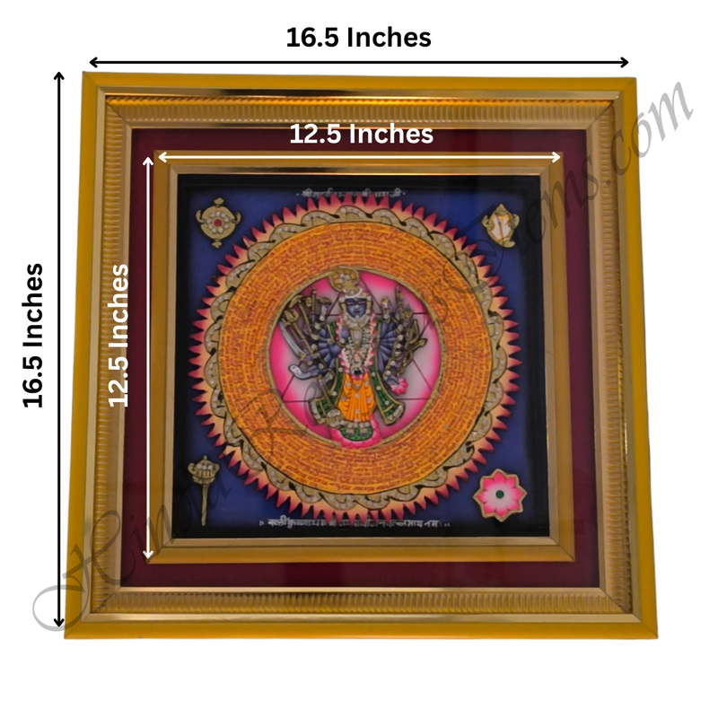 Decorative item with measurements on a white background