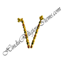 Golden Metal Meenakari Dandiya With Ghughri (Pair)