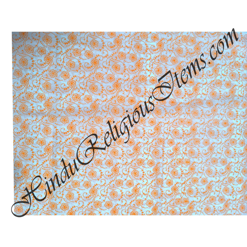 Cotton Orange (Kesari) Print Fabric/ Kapad(COP)