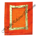 Small Size Chitraji Coloured Cotton Vastra With Golden Lace