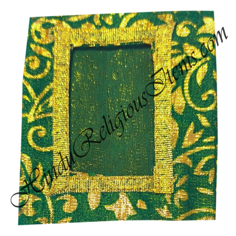 Small Size Chitraji Velvet Jhari with Floral Design Vastra With Golden Jhari Lace