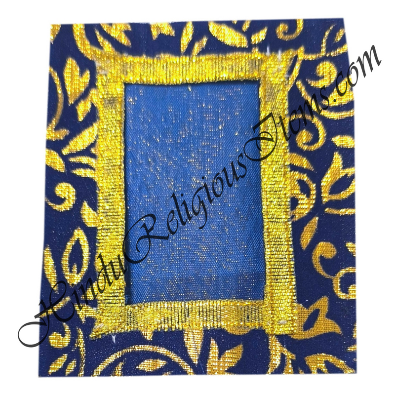 Small Size Chitraji Velvet Jhari with Floral Design Vastra With Golden Jhari Lace