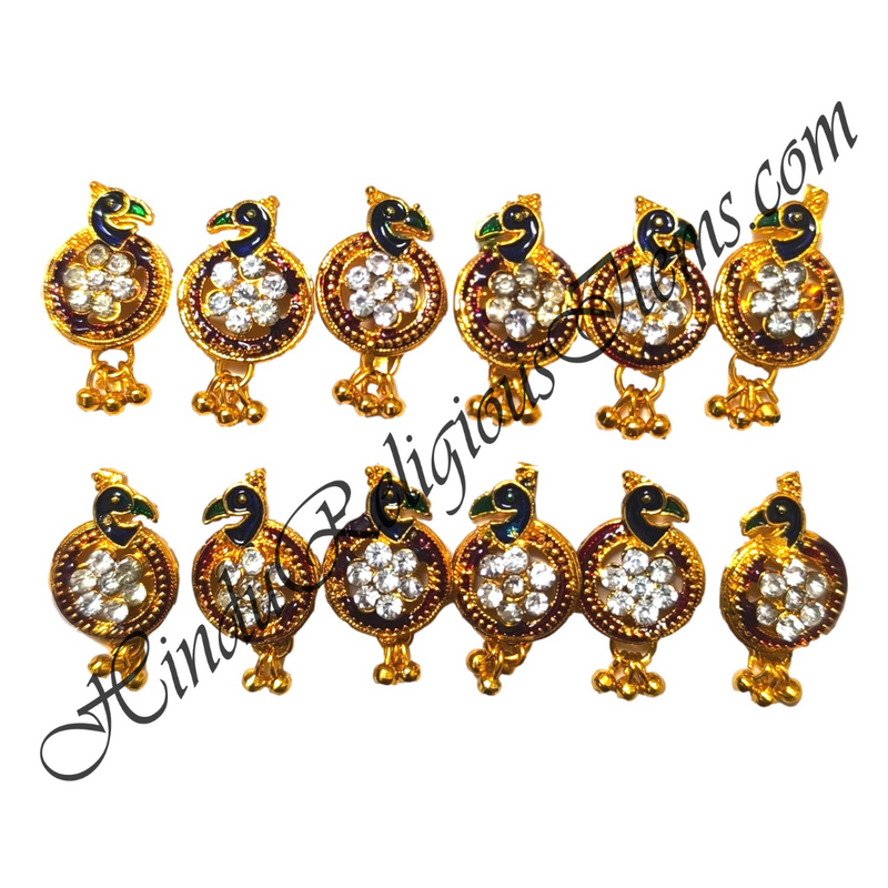 Premium Quality Golden Metal Meenakari Kundal