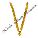 PREMIUM QUALITY Golden Metal Moti Mala With Round Shape Pendant