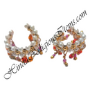 Moti Lalan Payal With Coloured Moti Latkan