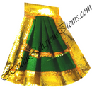 Chitraji Plain Satin Taniya With Golden Lace