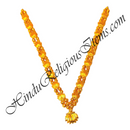 PREMIUM QUALITY Golden Moti Mala With Kamal Shape Pendant & Choki