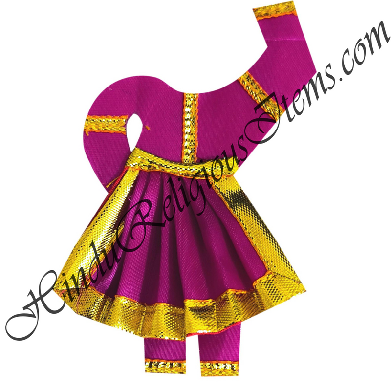 Chitraji Satin Choli Gherdar Ang Vastra With Golden Lace