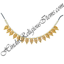 Premium Quality Lalan Moti Mala With Golden Metal And Nang(Daimond) Choki