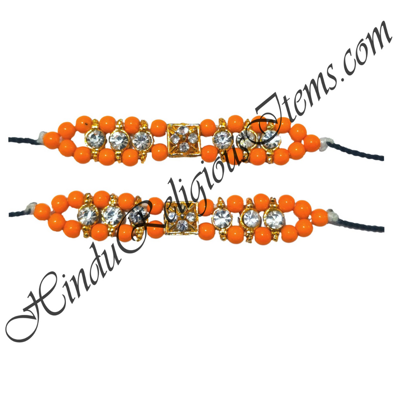 Premium Quality Lalan Moti Mala With Golden Metal And Nang(Daimond) Choki