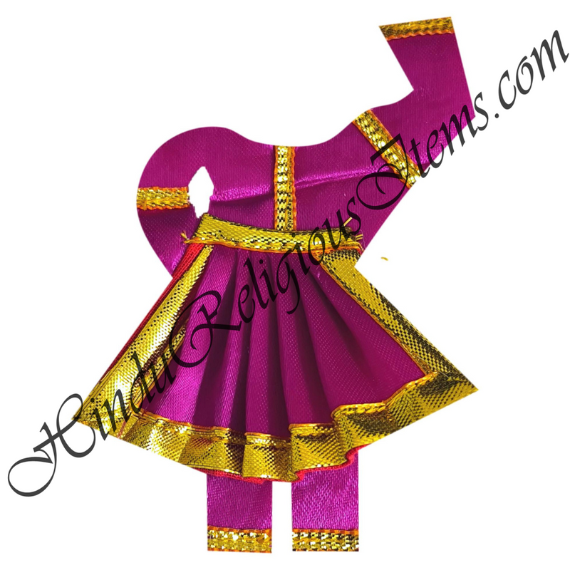 Chitraji Satin Choli Gherdar Ang Vastra With Golden Lace