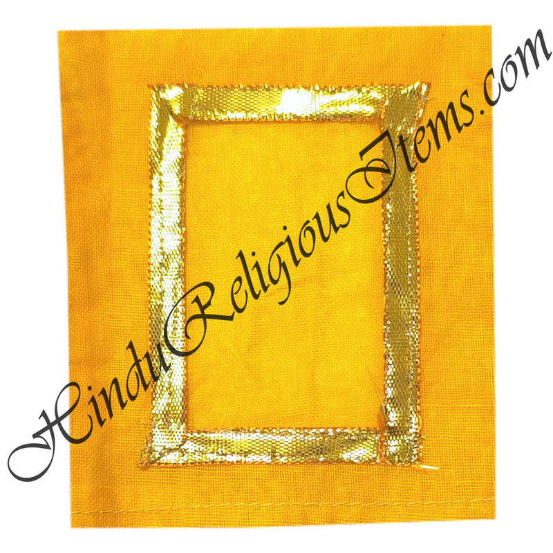 Small Size Chitraji Coloured Cotton Vastra With Golden Lace