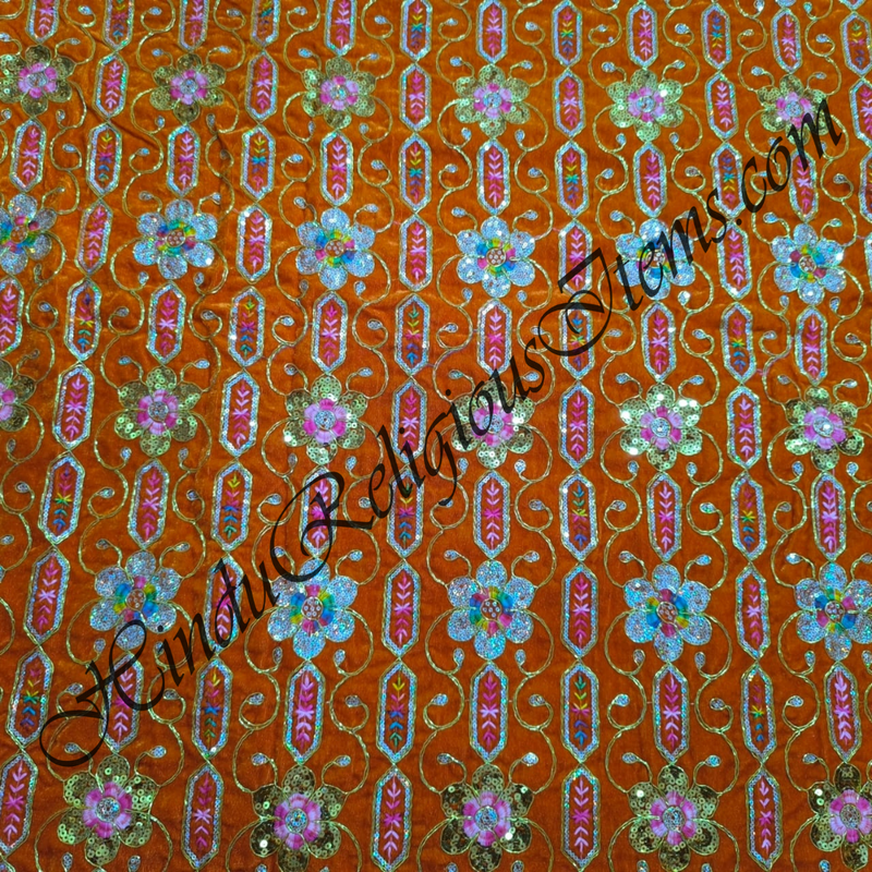 Velvet Multi-Design Tikki & Jhari Work Fabric/ Kapad(VMTJW)