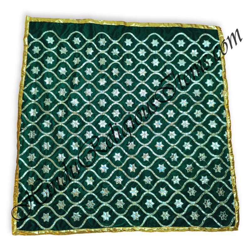 Makhmal(Velvet) With Matka Kamal Gota Patti Work Pichwai With Golden Lace