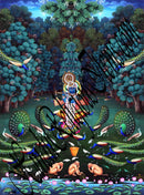 Satin Silk Super Fine Jungle Print Fabric/kapad [SSJ]