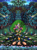 Satin Silk Super Fine Jungle Print Fabric/kapad [SSJ]