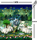 Satin Silk Super Fine Jungle Print Fabric/kapad [SSJ]